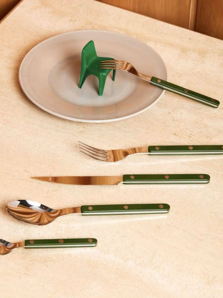 Set Of 10 Pcs French Dopamine Flatware - Bistrot Style Cutlery